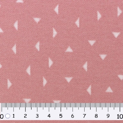 Jersey Jaquard ♥ Dreiecke | pastell rosa